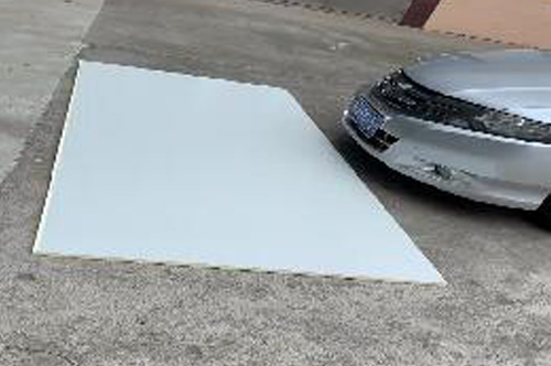 碾壓后板材完好